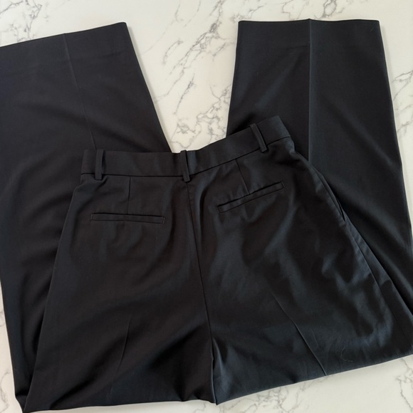 Banana Republic Siena Wide-Leg Italian Wool Pant - Black - Size 6 - Picture 4 of 6